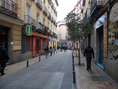 Vista de la Calle del Pez, Malasaña